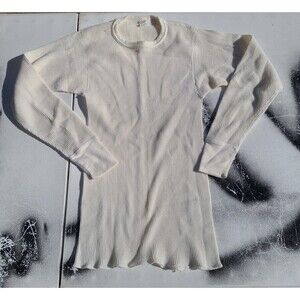 Vintage J.E. Morgan Waffle knit Thermal Shirt Made in USA 90s layer